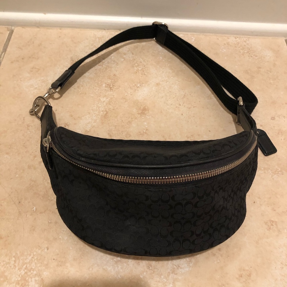 Coach Black Fanny Pack Belt Bag